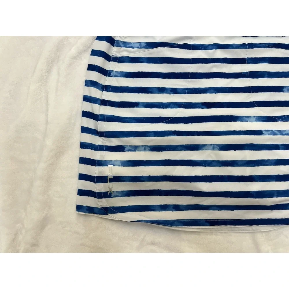 RLX Ralph Lauren Small Golf Tennis Skirt Skort Blue / White Striped - Picture 2 of 10